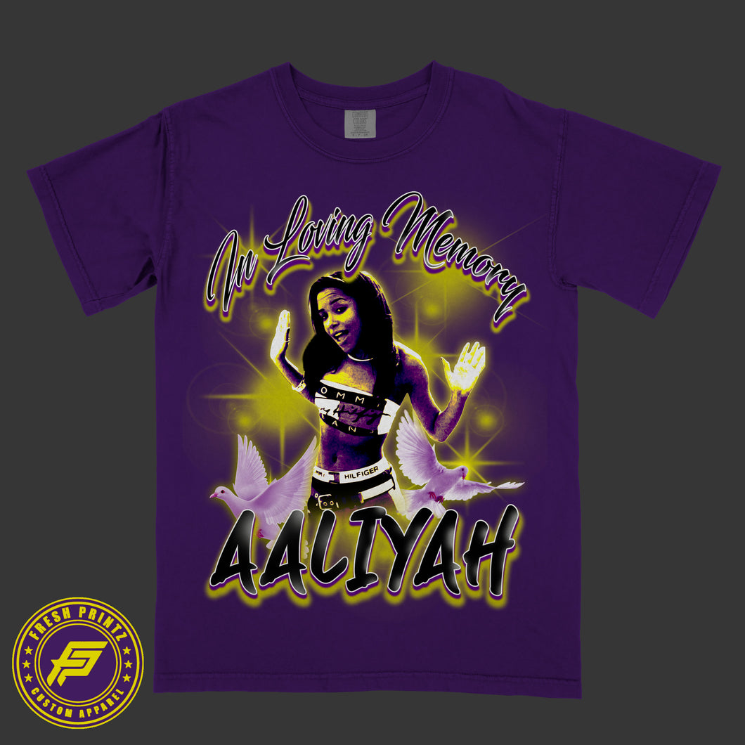 AALIYAH AIRBRUSH VINTAGE TEE