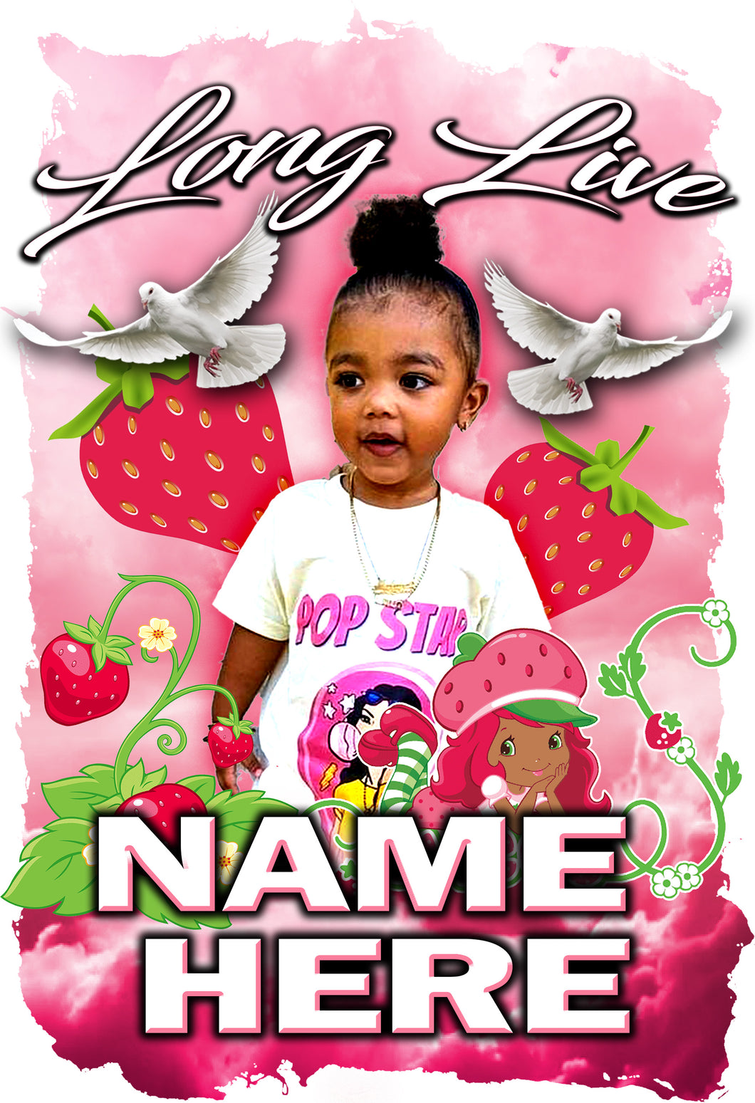 STRAWBERRY SHORTCAKE MEMORIAL TEMPLATE 039 13X19